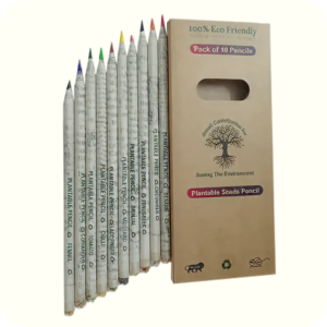 Plantable Seed Pencils Color Lead Paper Pencil Pack of 10